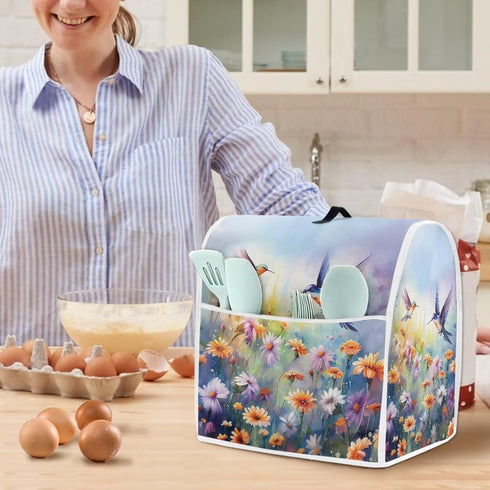 Hummingbird Stand Mixer Cover Washable, Daisy Kitchen Appliance Cover for 6-8 Quart Mixers Dust Protection Food Processor Cover Kitchen Mixer Part...