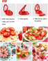 Strawberry Huller Fruit Slicer Set, Berry Stem Leaves Huller Gem Remover Removal Fruit Peeling Tool Kitchen Gadgets Corer Easy for Remove Strawber...