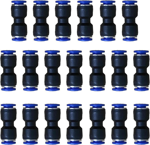 5/16" or 8mm OD Pneumatic quick Connector Push to Connect fittings Straight Union/Coupler (Pack of 20)...