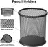 2 Pack Mesh Metal Pen Holder for Desk, 3.54×3.85IN Pencil Holder Workspace Organizers for School Office- Desk Accessories & Storage Products, Blac...