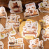46 Pcs Small Coffee Cat Stickers for Scrapbooking Diary Laptop Junk Journal Notebook Kids Envelope Card Making Diary Planner Craft DIY Craft Decor...