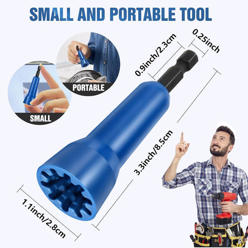 Wire Twister Tool Wire Twister Electrician Tools Wire Connector Driver Wire Bending Tool Strap 1/4 Chuck for Hand Drill and Wire (Blue 1)...