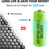 Ni-MH Rechargeable 2/3AAA 1.2v 400mAh Batteries, Rechargeable 2/3 AAA Battery with Button Top for Mason Jar Light (Not Standard AAA Batteries), 12...