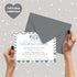 Paper Clever Party Blue Elephant Baby Shower Thank You Cards with Envelopes - Blank Notes with Prefilled Message for Boys - Personalize Cute Jungl...