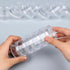 2 Sets 5 Layer Stackable Bead Storage Plastic Storage Jars Stackable Clear Containers Round Plastic Cosmetic Storage Box Art Craft Accessory Organ...