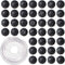 8mm 100pcs Natural Black Lava Gemstone Round Loose Beads for Jewelry Making with Crystal Stretch Cord...