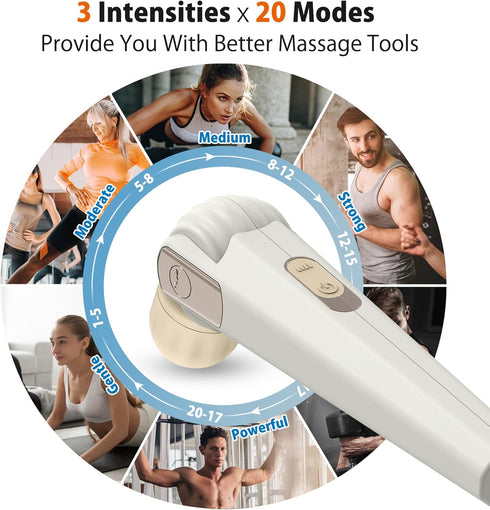 Personal Wand Electric Massager, Strong Magic-Vibrations, USB Rechargeable Handheld Back Massager, Wand Massage for Deep Muscles Pain Relief...