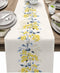 Spring Table Runner 90 Inches Long Summer Flower Wild Leaves Seasonal Runner for Tables Dining Room Blue White Yellow Floral Holiday Dinner Runner...