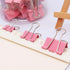 Pink Binder Clips Paper Clamps, Assorted Sizes Set (Small, Medium, Large) for Office School and Home Supplies...