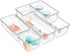 WOWBOX 6 Pack Clear Drawer Organizer Set, Acrylic Drawer Storage Trays, Storage Bins for Makeup, Cosmetics, Jewelries, Utensils, Gadgets, Office...