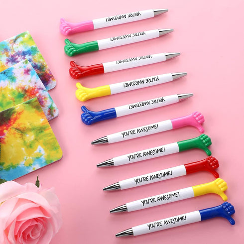 You're Awesome Gifts Thumbs up Pens Motivational Quote Pens Fun Thank You Gift Pen Back to School Gift Graduation Colleagues Coworker Employee Ret...