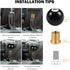 RYANSTAR Shift Knob Black 8 Ball Billiard Acrylic Gear Shift Lever Shift Knob Black Shaped Round Manual with 3 Adapters Universal Fit Compatible w...