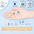 SUNNYCLUE 1 Box 270Pcs Bracelet Making Kit Ocean Theme Bracelet Set Colorful 6mm Glass Beads Turtles Mermaids Starfish Charms for Jewelry Marking ...