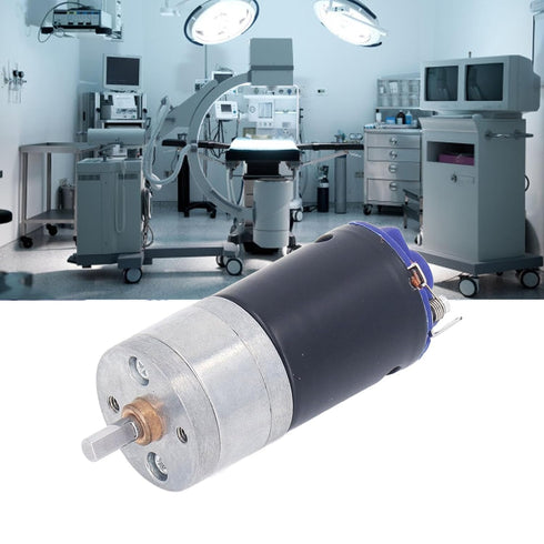 DC 12V Gear Motor High Torque Electric Micro Speed Reduction Geared Motor Eccentric Output Shaft 37mm Diameter Gearbox with All Metal Gear (200RPM...