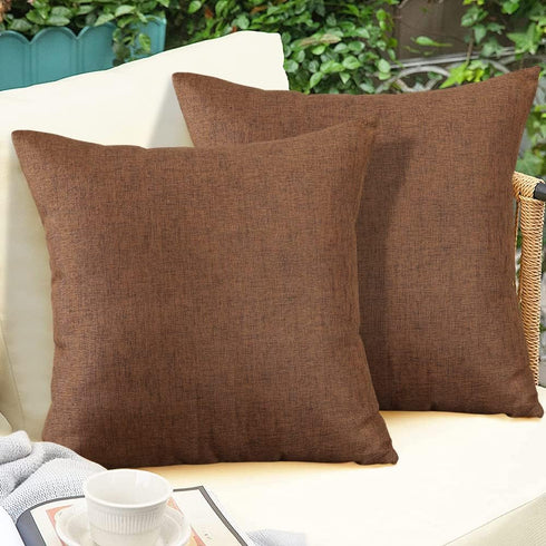 OTOSTAR Set of 2 Waterproof Outdoor Throw Pillow Covers 20x20 Inch Garden Patio Decorative Pillow Cases Square Outdoor Pillows Pillow Covers Cushi...