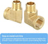 uxcell Brass Pipe Fitting 90 Degree Street Elbow Brass 3/8" NPT Pipe Connector for Gas, Air, Oil, Propane, 2pcs...