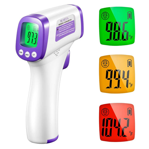 HUHETA Infrared Thermometer for Adults, Non Contact Forehead Thermometer with Fever Alarm, Accurate Reading and Memory Function, Body Temperature ...