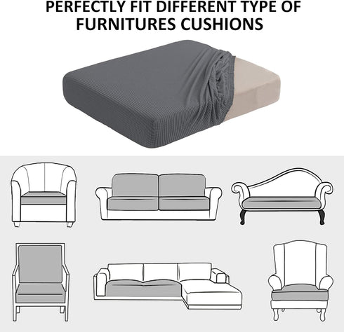 Water Repellent Sofa Cushion Slipcovers, Stretch Sofa Seat Cushion Cover, Furniture Protector Slipcovers RV Seat Cover for Living Room (Loveseat C...