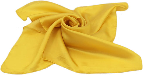 52 x 52cm 100% Silk Women’s Neck Square Scarf Pure Color Neckerchief Headwrap...