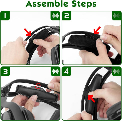 Geekria Headband Pad Compatible with Astro A40 TR Headphones Replacement Band, Headset Headband Cushion Cover Repair Part (Black)...