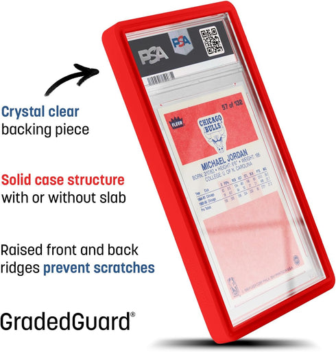 Graded Card Guard Case for Standard PSA Slab Case | Metallic Colors | High Gloss Finish | Stackable | Made to Fit PSA | Solid TPU and PC Design. (...