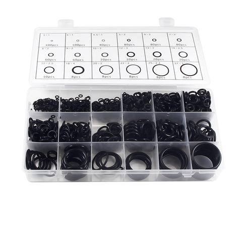 Othmro 770PCS Nitrile Rubber O-Rings, 18 Size Seal Repair Box Combination NBR Washer, Boxed O-Ring Sleeve Machine Repair Tool for Oil or Air Seali...