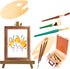 4 Pcs 9.4 Inch Mini Wood Easel, Tabletop Easel Stand for Painting, Canvases, Art, and Crafts...