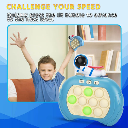 Fast Push Bubble Game for Kids & Adults, Version 2, Pop Light Up It Game Fidget Toy Handheld Game. Great for 8-12 Year Old Boys & Girls, Travel To...