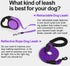 Taglory Retractable Dog Leash, 16ft No Tangle Dog Leash Retractable for Medium and Large Dogs Up to 100 lbs, One-Handed Brake, Pause, Lock, Purple...