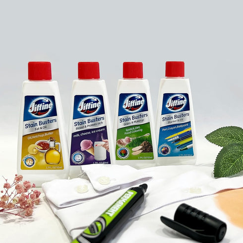 4 Pack 50ML 1.7 Fl Oz Stain Remover Clean Up Combo Set Spot for Various cosmetics,Fat &Oil,Marker & Ink,Blood & Protein...