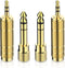 DIGITNOW Headphone Adapter 6.35mm (1/4 Inch) Male to 3.5mm (1/8 Inch) Female and 3.5 mm Male Plug to 6.35 mm Female Jack, Audio Stereo TRS Convert...
