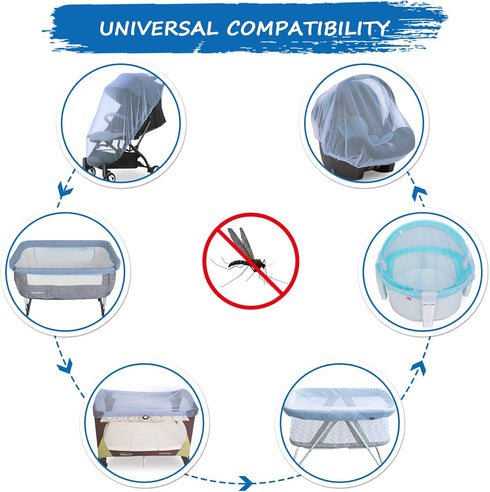 Mosquito Net for Stroller Baby Mosquito Net Perfect Bug Net for Strollers, Bassinets, Cradles, Playards, Pack N Plays and Portable Mini Crib, Baby...