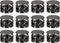 uxcell 12pcs Metal Cord Locks, 3.5mm Double Hole Spring Stopper Fasteners Slider Toggles End for Drawstrings Bags Backpack Clothing Lanyard, Black...
