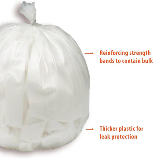 iTouchless Small/Medium Trash Bags, Fits 2 Gal, 3 Gal, 4 Gal, 5 Gal, 6 Gallon Bins, Strong Bathroom Kitchen Garbage Can Liners, for Rubbish Recycl...