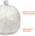 iTouchless Small/Medium Trash Bags, Fits 2 Gal, 3 Gal, 4 Gal, 5 Gal, 6 Gallon Bins, Strong Bathroom Kitchen Garbage Can Liners, for Rubbish Recycl...