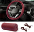 Leather Steering Wheel Cover Lace Up, Stitch On Wrap, Breathable Anti-Slip Car Steering Wheel Protector Universal Fit Max 15 Inch Car Wheels, DIY ...