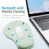 JSD Gel Mouse Pad with Wrist Support Wrist Rests 10.00×9.25×1.3 inches (Green, 1 Pack)...