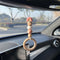 Cute Rainbow Car Rear View Mirror Hanging Accessories Silicone Beaded Car Interior Mirror Decor Accessories, Personalized Wood Car Charm Essential...