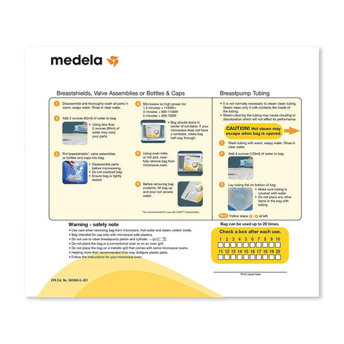 3 Boxes of Medela Quick Clean Micro-Steam Bags. 5 Bags per Box...