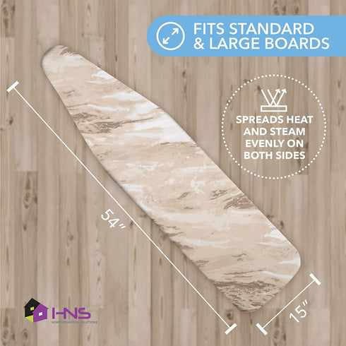 HOLDN’ STORAGE Ironing Board Cover and Pad - Iron Board Cover with Padding 15" x 54" - Iron Board Cover Large Fits All Standard Sizes - Heat Refle...