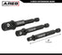 ARES 22022-3-Inch Impact Grade Socket Adapter Set - Turns Impact Drill Driver into High Speed Socket Driver - 1/4-Inch, 3/8-Inch, and 1/2-Inch Dri...