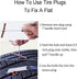 90 Pack Tire Repair Strings Brown (100 x ?6 mm), Automotive Tool Tire Repair Plugs for Tubeless Off-Road Tires Car, Bike, ATV, UTV, Wheelbarrow, M...