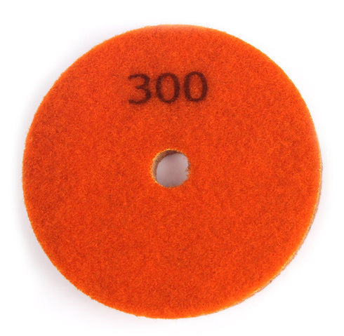 4 Inch Sponge Fiber Polishing Pads 300 Grit Buffing Wheels for Marble Granite Stone...