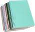 Yansanido Spiral Notebook, 6 Pcs A5 Thick Plastic Hardcover 8mm Ruled 6 Color 80 Sheets -160 Pages Journals for Study and Notes (6 colors, A5 5.7"...