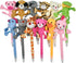 Maydahui 12PCS Plush Animal Ballpoint Pen Cute Cartoon Fluffy Pens Bear Rabbit Duck Pig Dog Frog Style Blue Ink for School Party Supply...