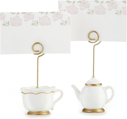 Kate Aspen, Place Card Holders, Tea Time Whimsy, Teapot and Teacup, Place Cards Included, Set of 6,Pink...