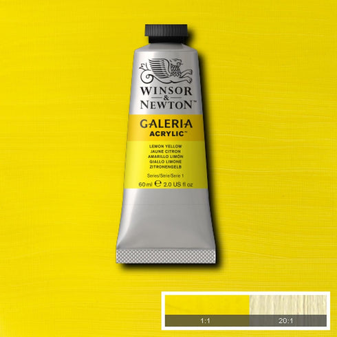 Winsor & Newton Galeria Acrylic Color, 60ml (2-oz) Tube, Lemon Yellow...