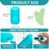 AURUZA Ice Face Roller and Gua Sha Set, Ice Roller for Face & Eye Puffiness Relief Beauty Facial Rollers Mold Icing Self Skin Care Massage Cube Sk...