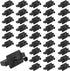 50Pcs Hidden Fasteners Clips for Deck Fastening, Black Nylon Plastic T Clips with Metal Screws for Composite Decking Boards Universal Deck Fastene...