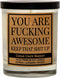 Best Friend, Gift for Women, Men - You are Awesome, Thank You Candle Gift for Her, Him, Inspirational Present for Coworker, Sister, Bestie, Funny ...